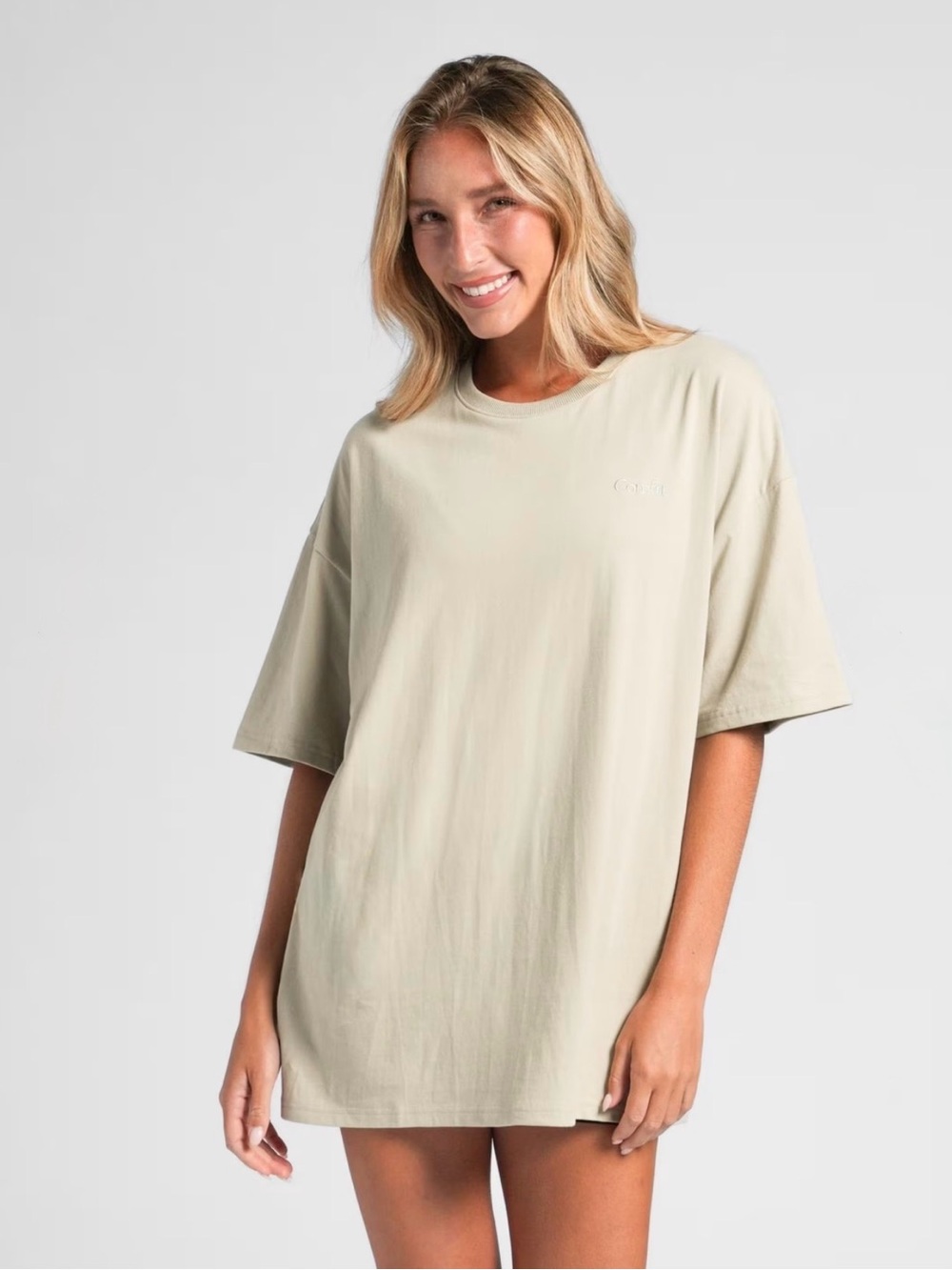 NWOT - Comfrt - Essential Oversized Tee in Mineral